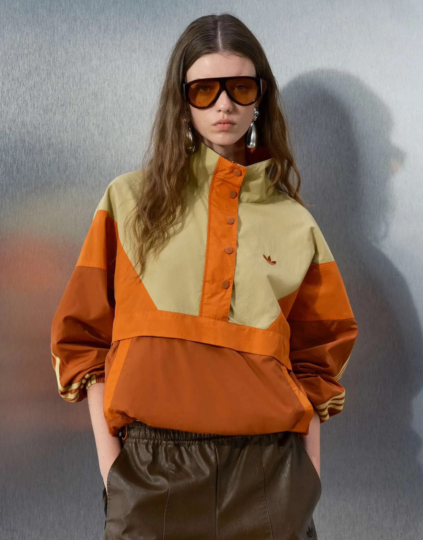 adidas Originals x ASOS : veste de survêtement color block orange