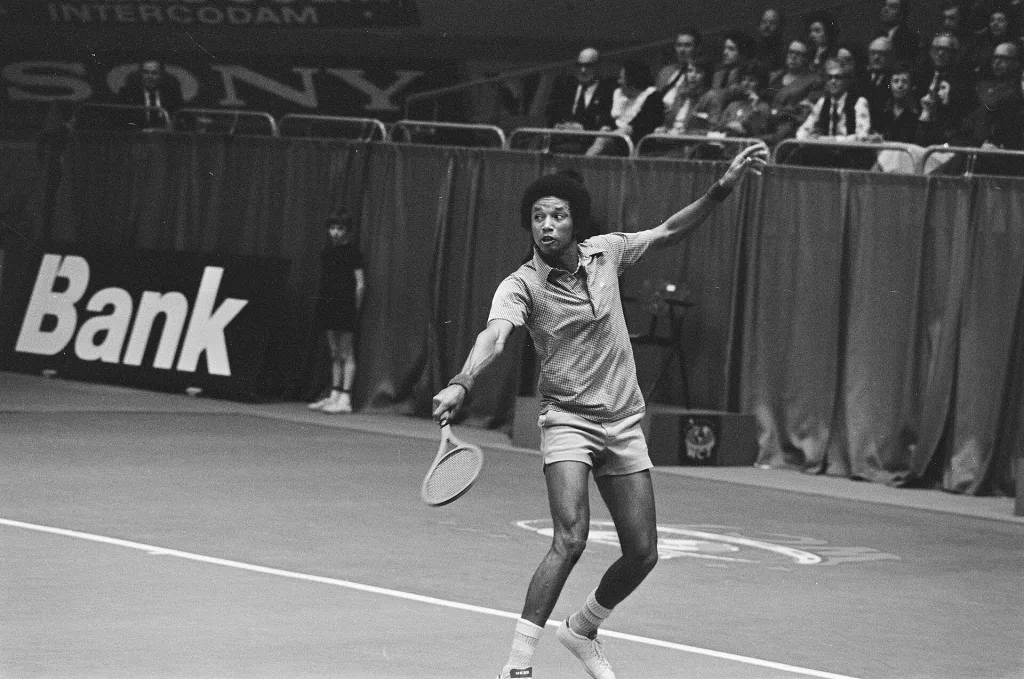 Arthur Ashe en action