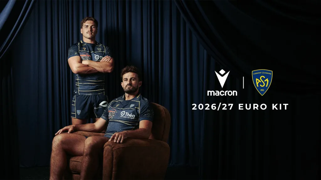 Les joueurs de l'ASM Clermont avec le maillot européen