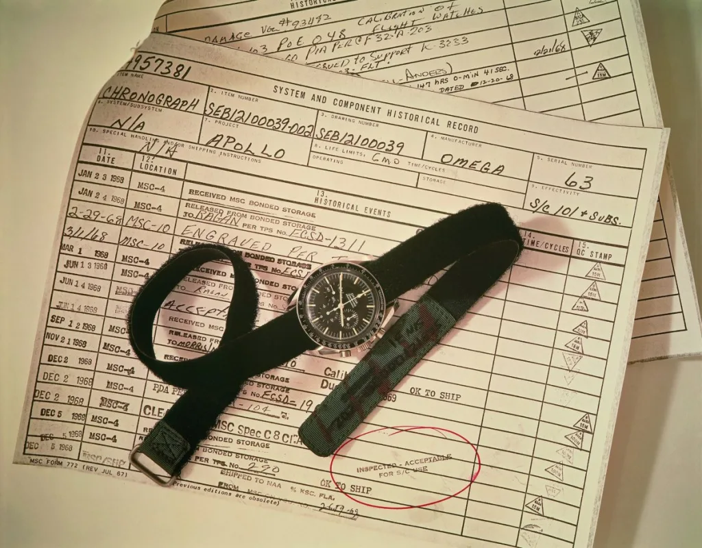 En mars 1965, Omega mit au point une version Moonwatch de sa célèbre Speedmaster, homologuée par la NASA.