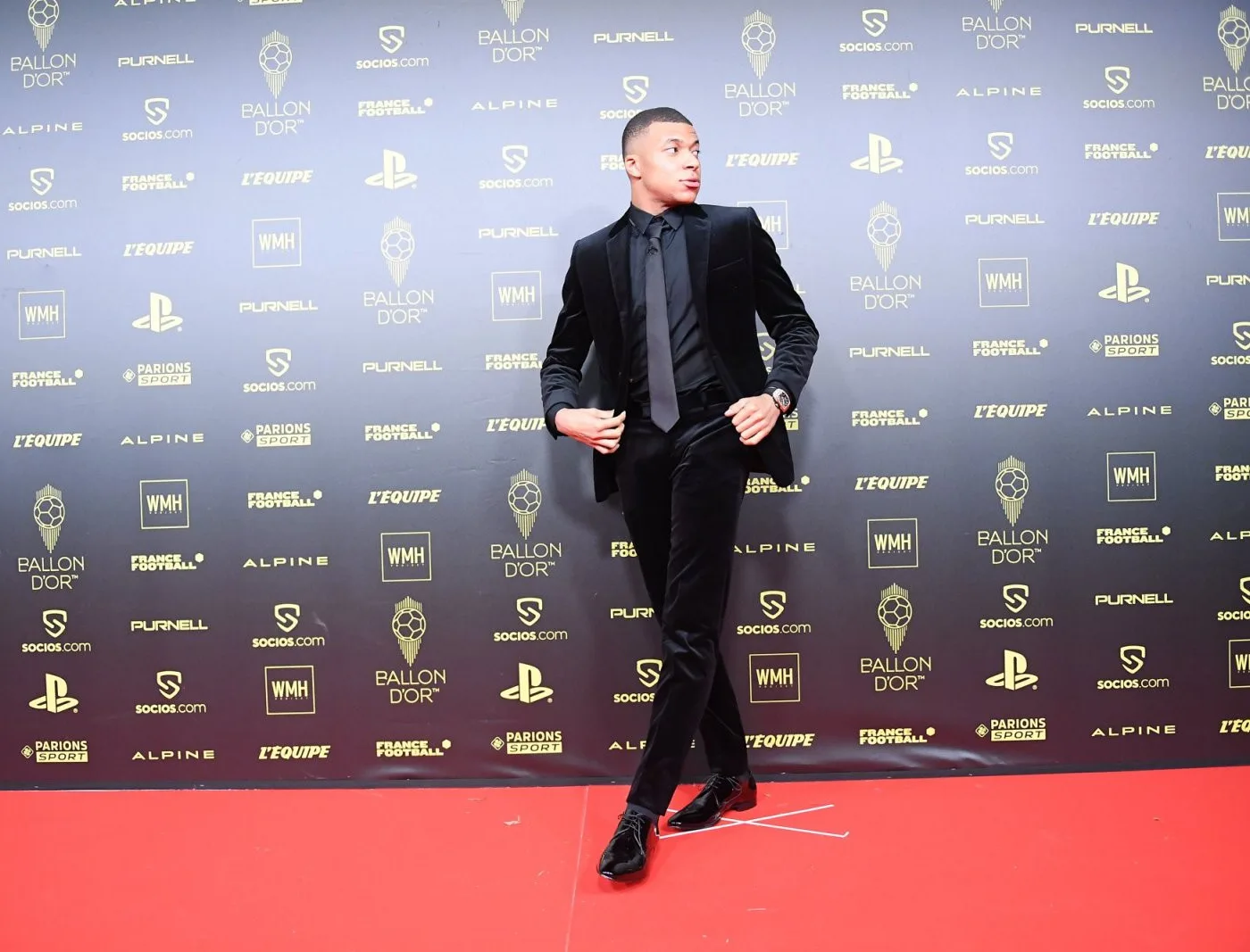 Kylian Mbappé lors de la cérémonie du Ballon d'Or.