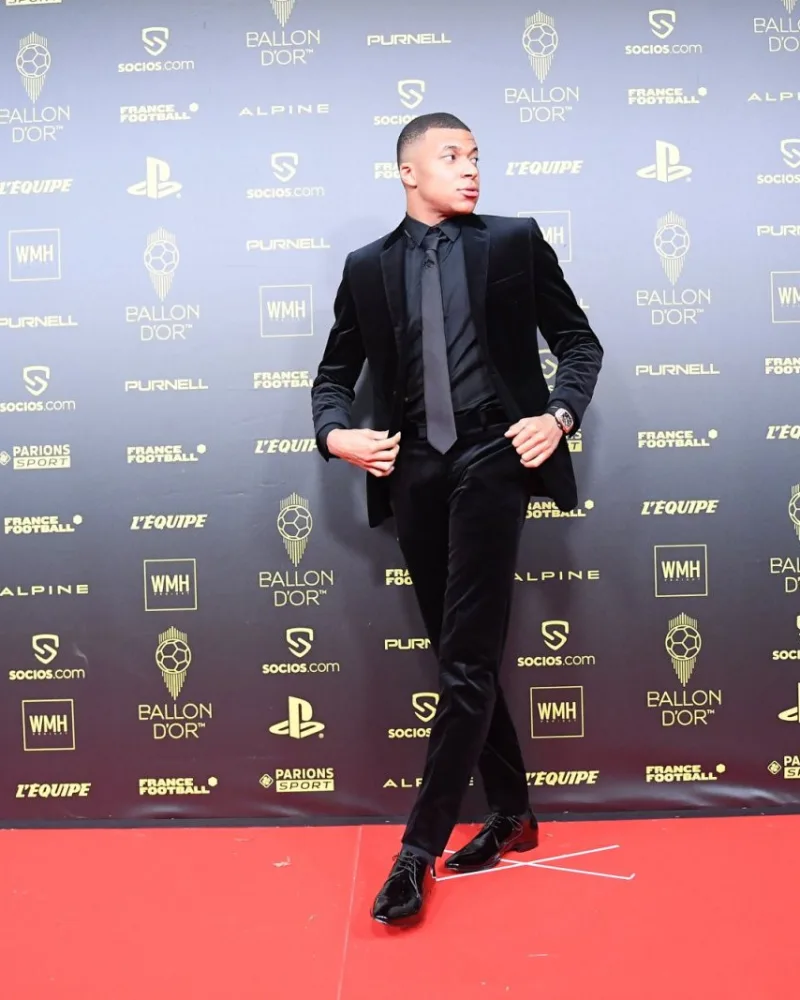 Kylian Mbappé lors de la cérémonie du Ballon d'Or.