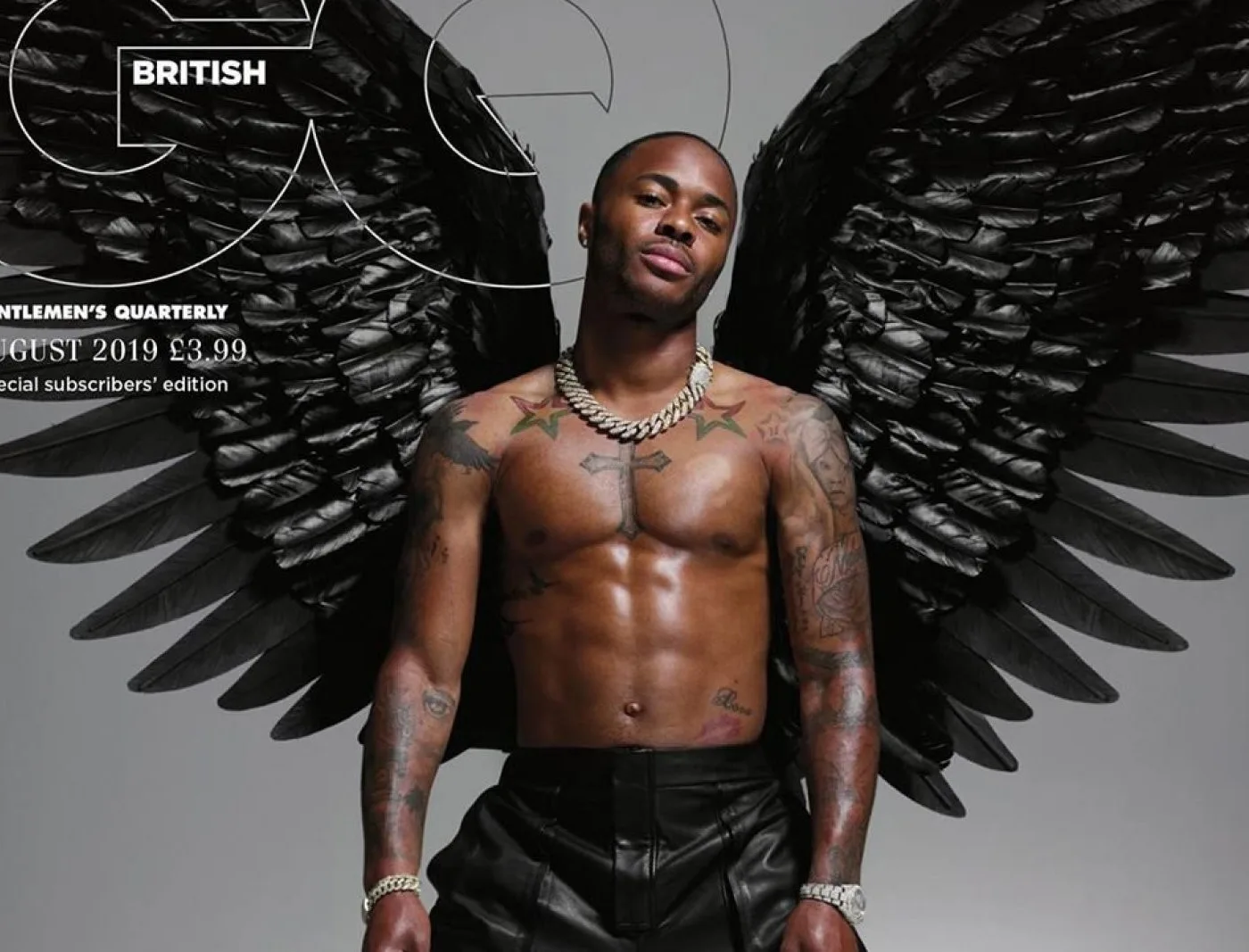 Raheem Sterling en une du magazine GQ.