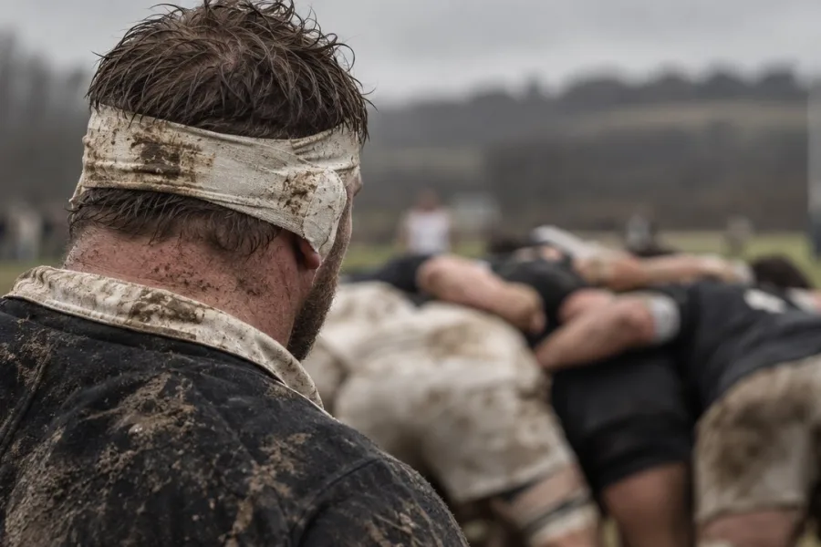 Le scotch autour de la tête des rugbymen, à quoi ça sert ?