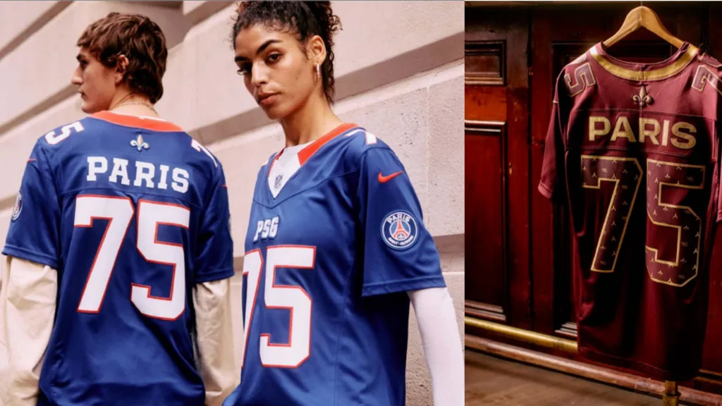 Les deux maillots PSG x NFL