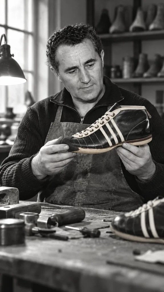 Un artisan cordonnier dans son atelier, image d'illustration