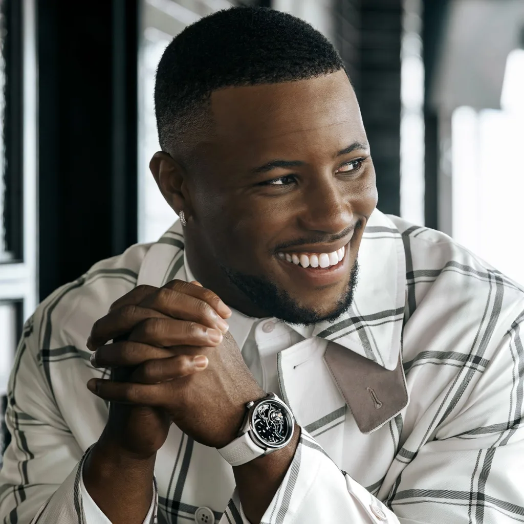 Saquon Barkley, ami de la marque H. Moser & Cie