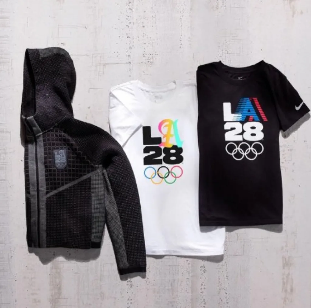 Collection spéciale de Nike et The Hundreds pour les Jeux Olympiques de Los Angeles 2028.