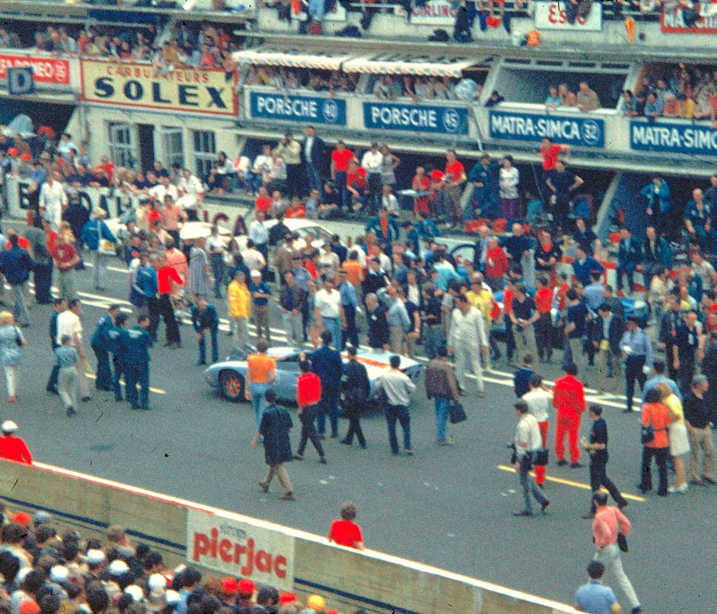 Tournage du film "Le Mans" en 1970