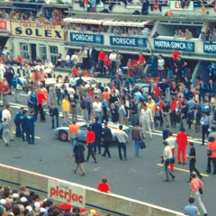Tournage du film "Le Mans" en 1970
