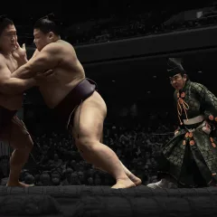 Combat de Grand Sumo sur le dohyo