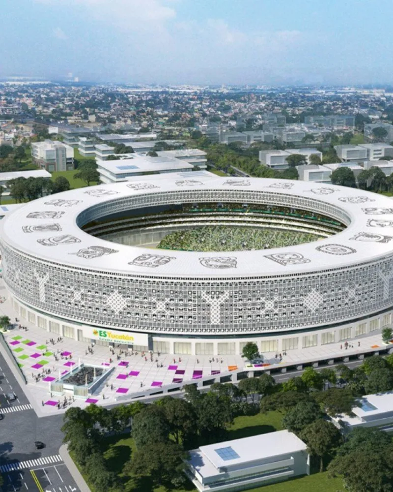 L'Estadio Sostenible de Yucatan, le nouveau stade imaginé par le cabinet d'architecture Populous, prévu pour 2023.