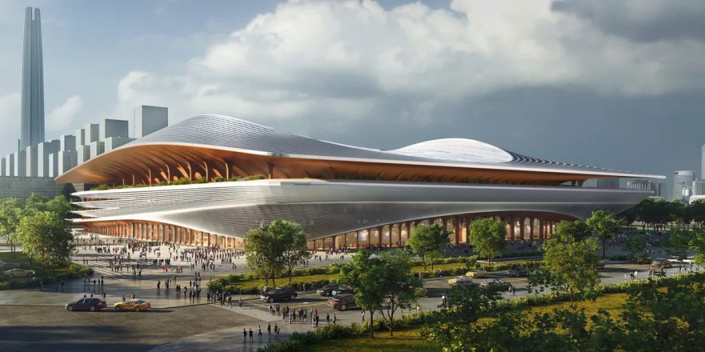 Le centre international de football de Xi'an.