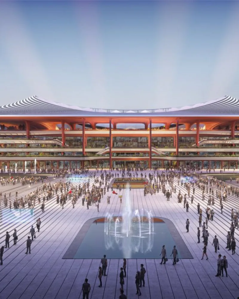 Le centre international de football de Xi'an.