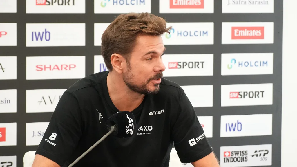 Stan Wawrinka en conférence de presse à Bâle, avant son dernier tournoi