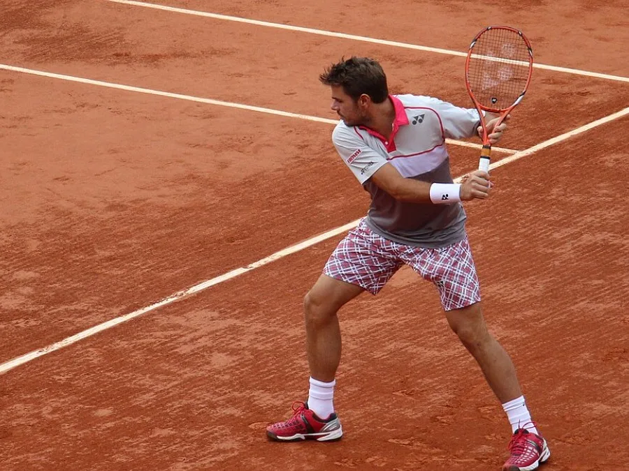 Stan Wawrinka et son short à carreaux à Roland-Garros en 2015